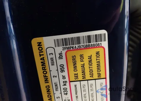 2016 Ford Edge Sel из США, поврежденный, VIN 2FMPK4J97GBB88081